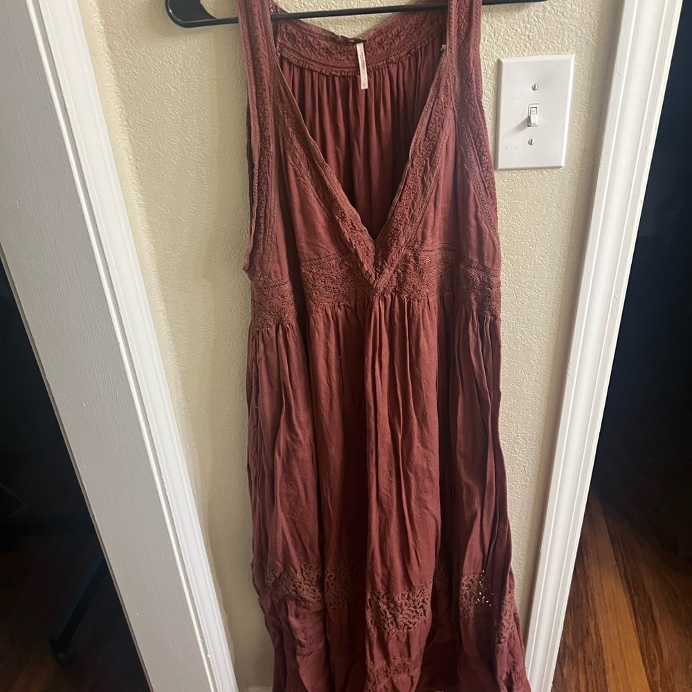 Free People Boho Lace Detail Dress